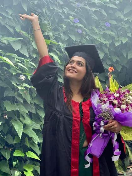 Celebrating my graduation. My goal has always been to have healing hands and a hopeful heart, empowering others to discover their own strength with every stretch and stride.