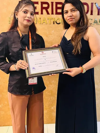 This certificate is a testament to her commitment and the professional skills she has acquired.