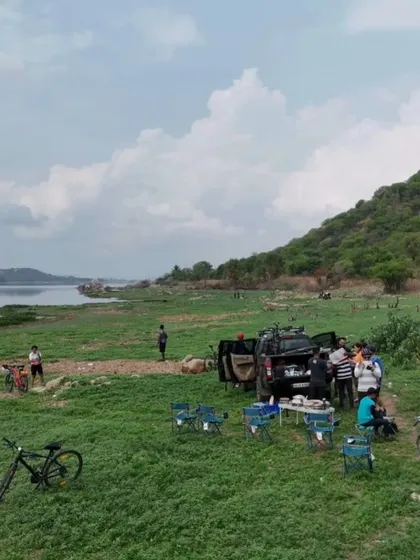 Our support vehicle doubles as a mobile kitchen! We set up elaborate picnics in the most beautiful and remote locations.