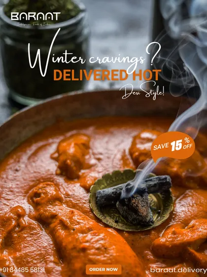 Winter cravings? We deliver them hot and desi style. Our creamy, soul-soothing curries are the ultimate winter delights.