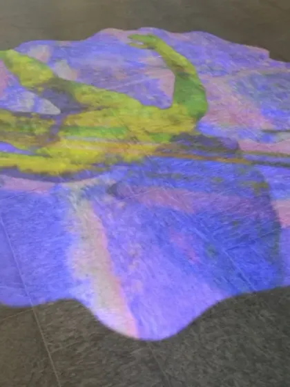 For the Novartis Campus in Basel, I collaborated with artist Pipilotti Rist on 'Amorphous Color Rain'. This video art is projected onto the floor, transforming the granite surface into a dynamic, kaleidoscopic canvas that references microscopic imagery.