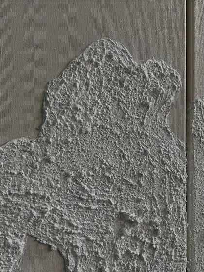 A macro shot of the heavy, stucco-like texture from a gold leaf series. I build up these surfaces to create a raw, organic feel that contrasts beautifully with the smooth gold accents.