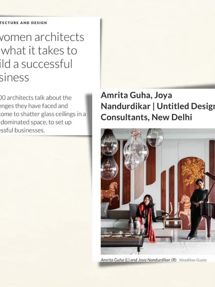 A snapshot of our feature in Architectural Digest India, where we discussed the journey of building a successful design business as women architects. We are honored to be part of this important dialogue.