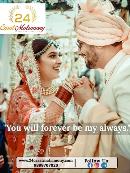 A candid moment of joy and connection between a newly married couple. We believe in finding a partner who will always be your "always".