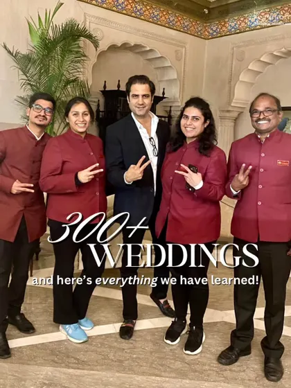 300+ weddings and here's everything we have learned. Our founder with the dedicated team that makes it all happen.