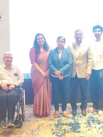 With esteemed colleagues at the Guiderm Dermatology Meet. Connecting with passionate minds in the field is always a highlight of these educational events.