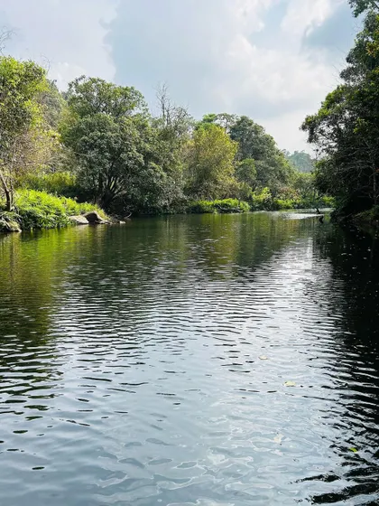 The serene river near our base camp, where you can relax and even go for kayaking after the trek.