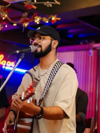 A candid shot from a live performance. I believe in trusting the process and giving my all in every show, big or small.