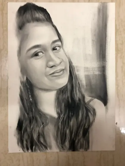 A gallery of my portraits created using the dry brush technique with black oil paint. This method allows for incredible realism and texture, perfect for capturing every detail from hair to clothing.