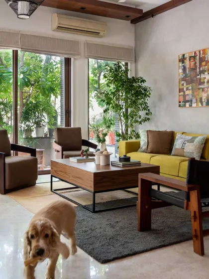 A pet-friendly and lived-in space that doesn't compromise on style. The durable rugs and accessible layout ensure that every member of the family, including the furry ones, can enjoy this beautiful room.