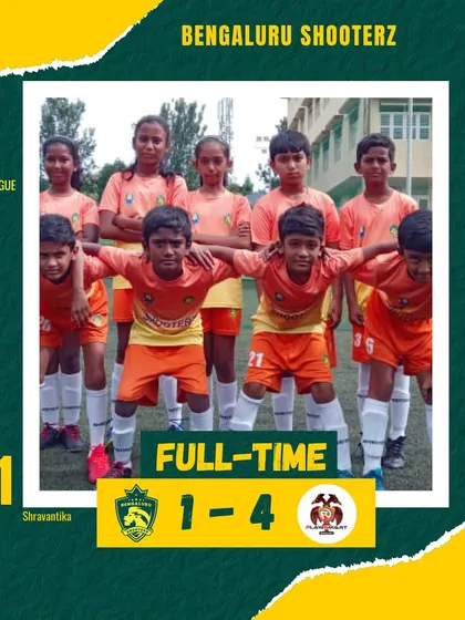 Our U-11 team in their YPL match against Playsmart FC. These matches are vital for developing tactical awareness and teamwork.