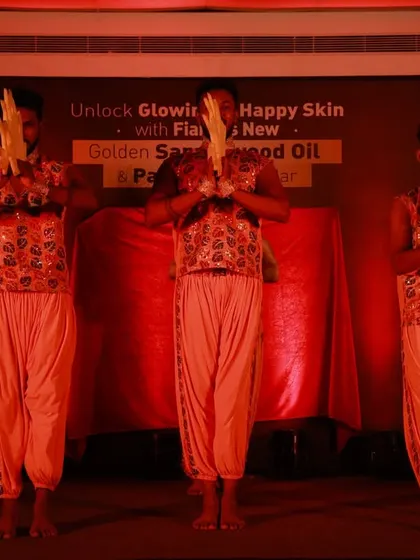 A devotional performance using lotus-shaped props. This act is often used to open an event, bringing a sense of peace and auspiciousness to the proceedings.