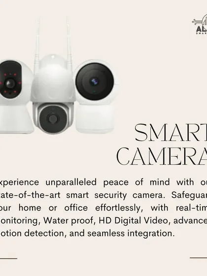A look at our indoor smart security cameras. These devices provide real time monitoring with HD video, advanced motion detection, and seamless integration with our smart home app for complete peace of mind.