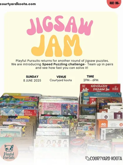 A promotional graphic for the Jigsaw Jam, part of our June calendar.
