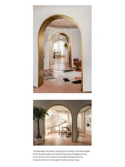 The Design Milk feature captured the elegance of the home, from the delectable color palette to the bespoke Venetian terrazzo inlays.