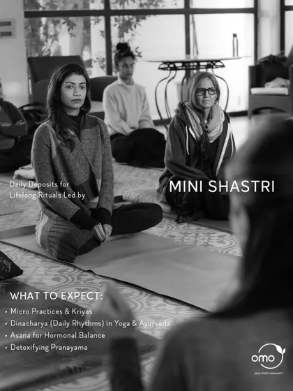 A group of participants listening intently during a session on building daily rituals. My workshops are interactive, encouraging questions and fostering a sense of community and shared learning.