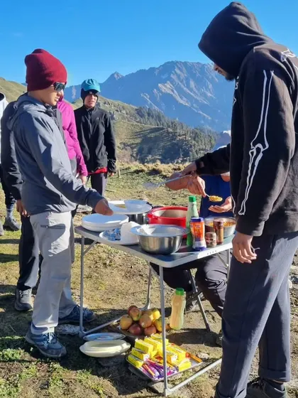 On our treks, you can focus on the views while we focus on the food. We set up field kitchens to serve fresh, warm meals, ensuring you stay energized throughout the Himalayan adventure.