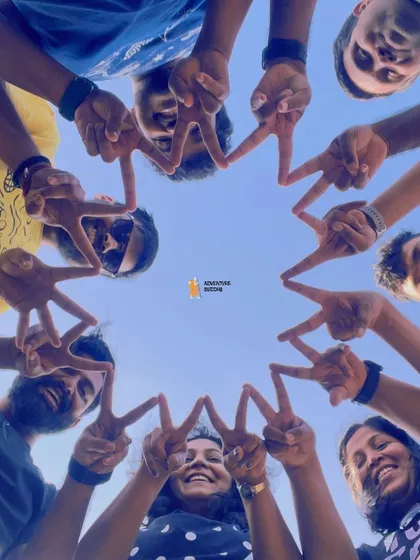 A circle of friendship. This creative group photo from one of our treks perfectly captures the connection and unity of our travel tribe.