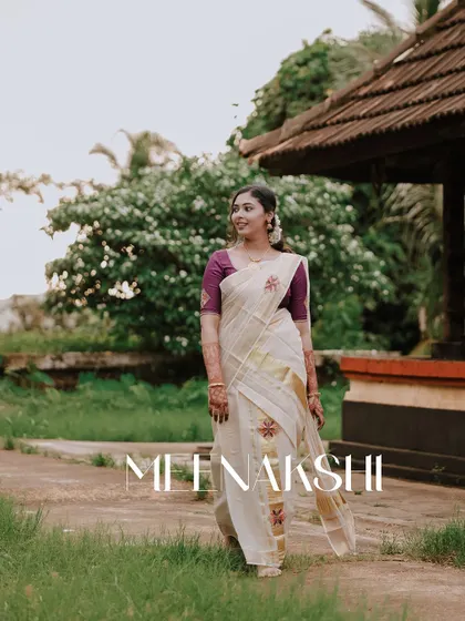 A full-length portrait of the bride, personalized with her name.