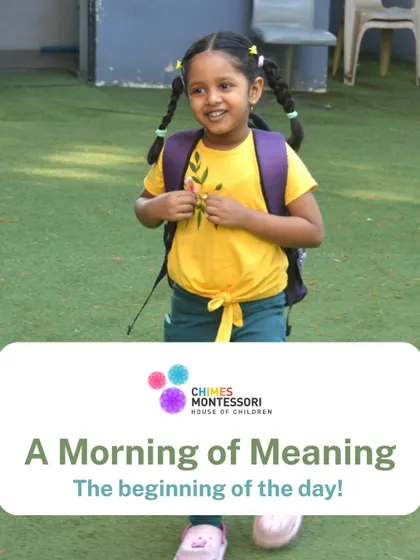 A morning of meaning. A child arrives at school with a bright smile, ready and excited for a day of purposeful activity.