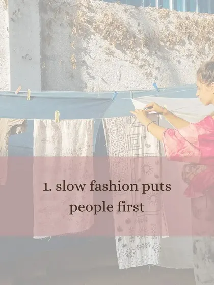 Slow fashion puts people and the planet first. It is a conscious choice for a sustainable future, moving away from trends and towards quality, longevity, and mindful consumption.