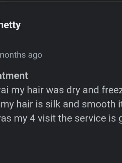 This client from Powai, on her fourth visit, loves how our hair botox treatment makes her hair look silky, smooth, and natural.