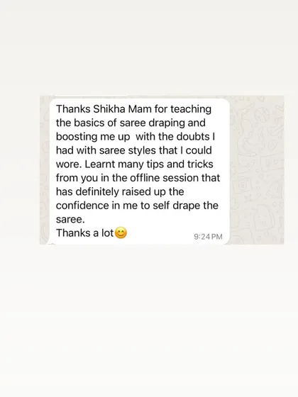 This student's confidence was definitely raised after our offline session. Learning the tips and tricks in person helped her clear her doubts.