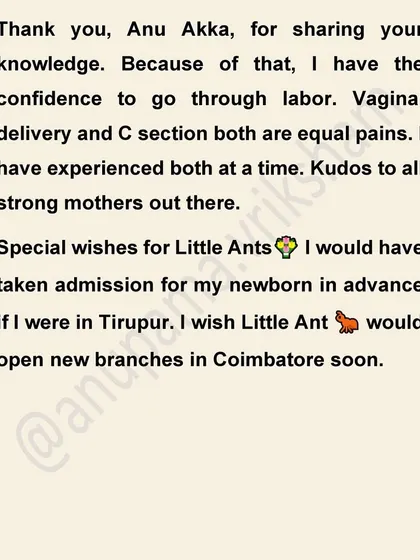 "Vaginal delivery and C section both are equal pains. I have experienced both at a time. Kudos to all strong mothers out there." Her words are a beautiful message of solidarity.