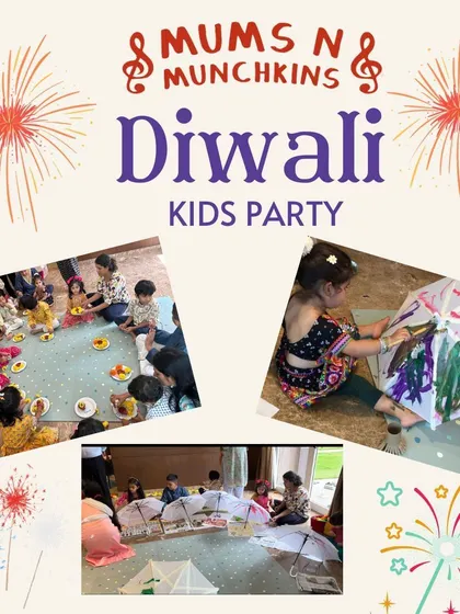 Our Diwali party was a festival of activities, from group crafts on the floor to individual umbrella painting sessions. I love creating a vibrant atmosphere where every child can find something they enjoy.