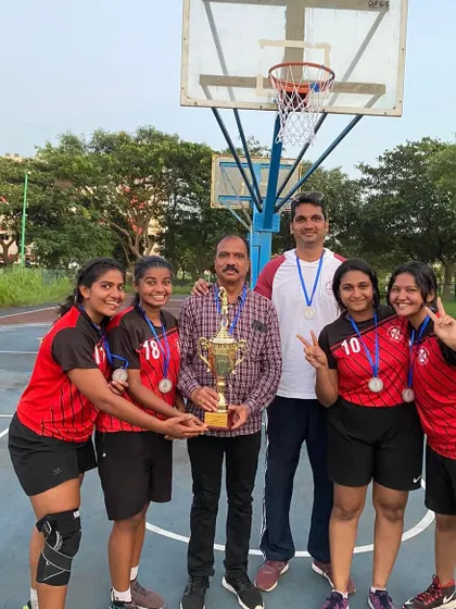 A great weekend of wins. Here is the St. Andrews College team after becoming the Mumbai University Inter-College runners-up.