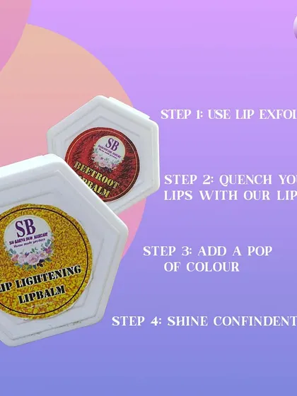 Perfecting your pout in four simple steps: use a lip exfoliator, quench your lips with my hydrating lip balm, add a pop of color, and shine confidently.