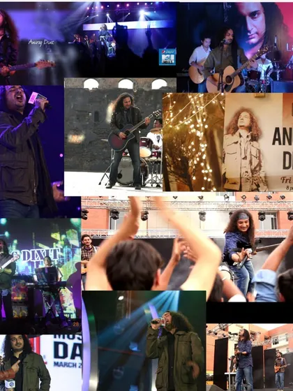 This is a collage of moments from my live performances across the country. As the founder of Musicology, I believe it's important to be an active performer. Rocking stages nationwide allows me to bring real, current stagecraft experience back to my students.