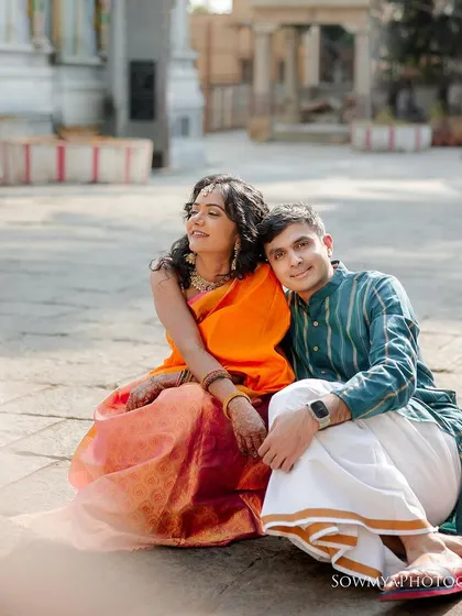 A pre-wedding shoot is a chance to tell your story in a place that means something to you. We took this couple through the vibrant streets of Malleshwaram to capture their love in a relaxed, authentic setting.