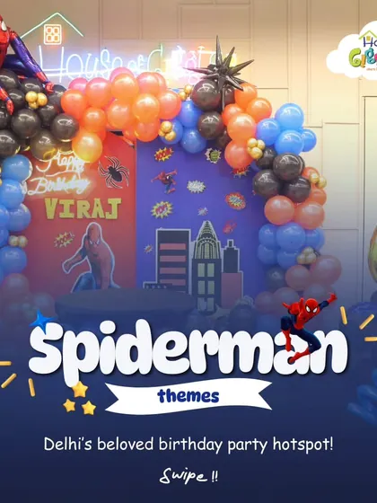 Your friendly neighborhood Spiderman is swinging by! This is a glimpse of our action-packed Spiderman-themed birthday party, complete with amazing decorations and superhero fun.