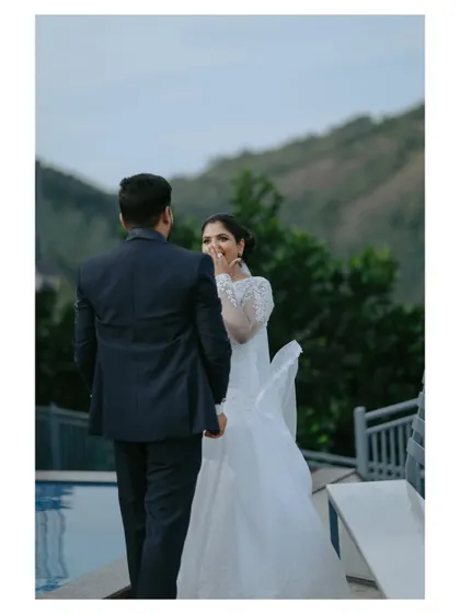 A candid, joyful reaction from the bride. These are the unposed, genuine moments I love to capture that reveal the true emotions of the wedding day.