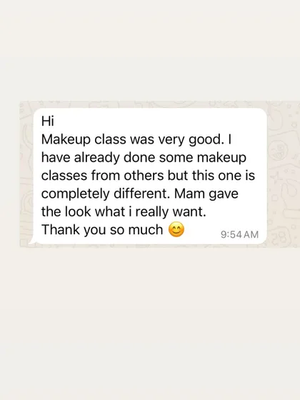 This student had taken other makeup classes before but felt my class was completely different and gave her the exact look she wanted.