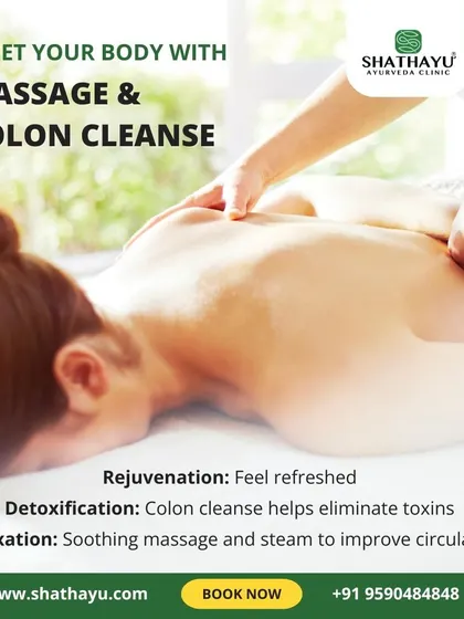 Reset your body with our massage and colon cleanse program. This therapy combines the relaxing benefits of a soothing massage and steam with the detoxifying effects of a colon cleanse to eliminate toxins and improve circulation.