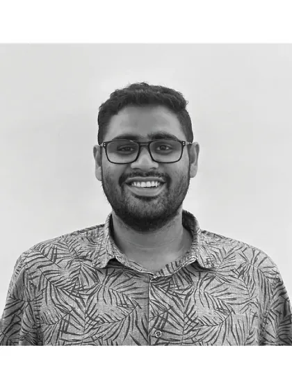 A portrait of Ar. Rahul Sabnis, a project head with exceptional sketching abilities.