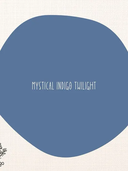 Mystical Indigo Twilight, a deep and calming blue from the indigo plant. Indigo dyeing is a magical process, and the resulting color is one of our most beloved.