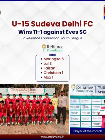 An incredible 11-1 win for our U15s in the Reliance Foundation Youth League. Moringso was unstoppable with 5 goals, demonstrating the clinical finishing we teach at the academy.
