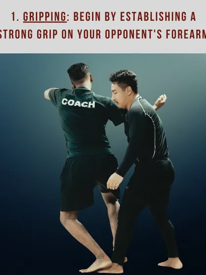 Learning to grapple starts with the basics. This series breaks down a fundamental takedown. Step 1: Gripping. Establish a strong grip on your opponent's forearm to control their movement.
