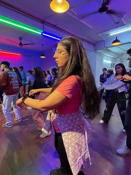 Participants in a workshop fully engaged in the session. Our studio provides a professional and comfortable environment for guest instructors to connect with their students.