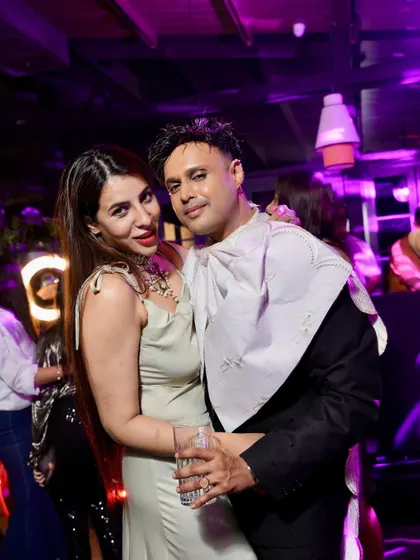 The glamorous crowd at our 'Dubai Bling' themed party in Kolkata. Everyone came dressed to impress.