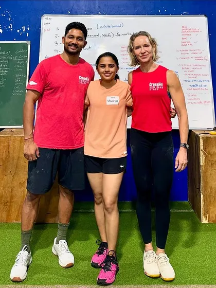 We are committed to continuous learning. Here is one of our coaches, Spoorthi, with her mentors after successfully completing the CrossFit Level 2 Trainer course.