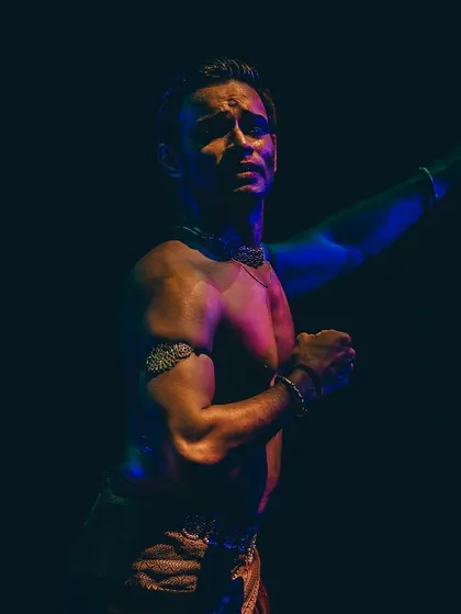 A close-up showing the emotion and intensity of a moment during my solo performance in Canada.