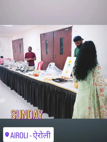 A Sunday event we catered in Airoli. We are available to serve you on any day of the week.