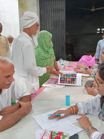 A glimpse of the bustling activity at our community medical camp. It's incredibly fulfilling to see so many people benefit from the free consultations and health checks.