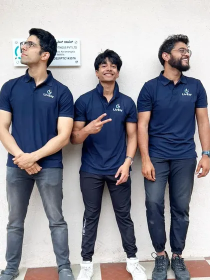 With my fellow coaches. We are a team dedicated to providing the best online fitness coaching in the business, and it's great to start the month with this energy.