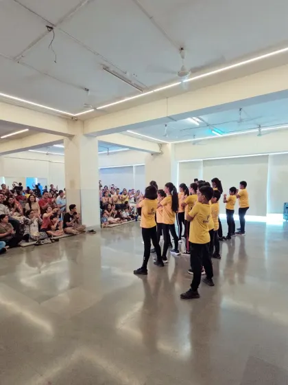 Our junior students performing for a packed house of proud parents at our studio presentation. It's a stepping stone to the big stage.