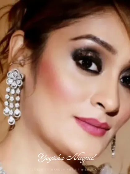 A close-up of the glam smokey eye look. Mastering this technique is essential for any artist wanting to create dramatic and sophisticated evening looks.